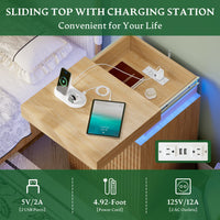 Linear LED Nightstand