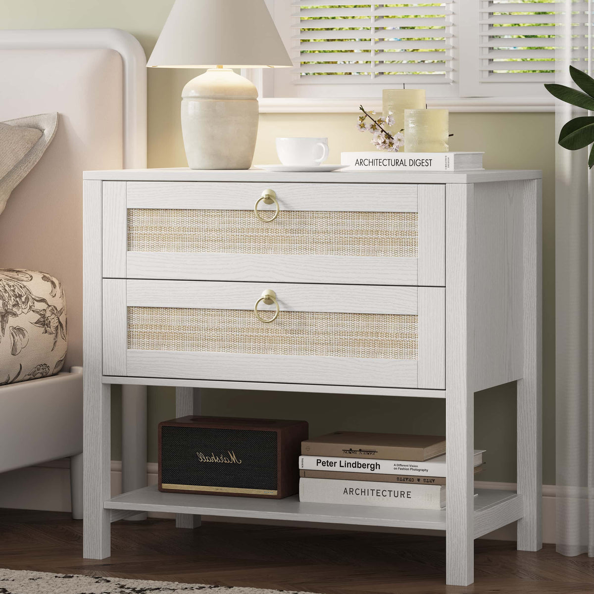 Rattan Nightstand Set of 2