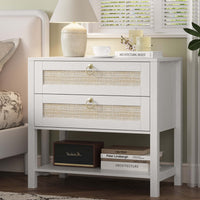 Rattan Nightstand Set of 2