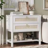 Rattan Nightstand Set of 2