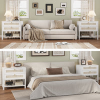 Rattan Nightstand Set of 2