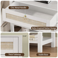 Rattan Nightstand Set of 2
