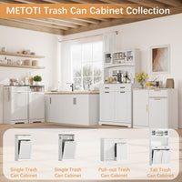 Linear 13 Gallons Pull Out Trash Can Cabinet with Storage