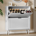 Linea Shoe Storage Cabinet with 2 Flip Drawers