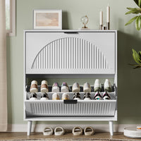 Linea Shoe Storage Cabinet with 2 Flip Drawers