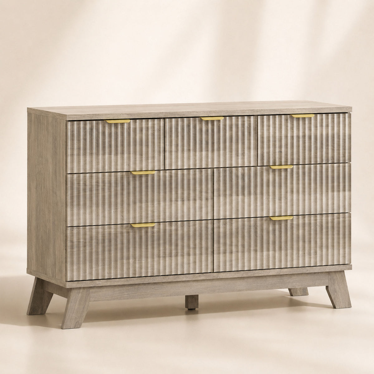 Linear Fluted 7-Drawer Dresser
