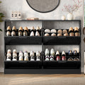 Anymaple HLG291 black 4-door shoe cabinet - product view 2