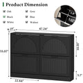 Anymaple HLG291 black 4-door shoe cabinet - dimensions