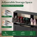 Anymaple HLG291 black 4-door shoe cabinet - product view 4