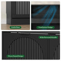 Anymaple HLG291 black 4-door shoe cabinet - product view 5