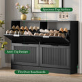 Anymaple HLG291 black 4-door shoe cabinet - product view 6