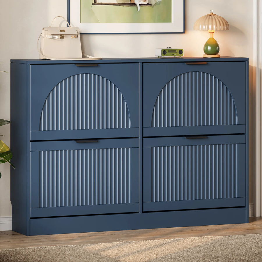 Anymaple HLG291 blue 4-door shoe cabinet - product view 1