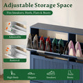 Anymaple HLG291 blue 4-door shoe cabinet - product view 4