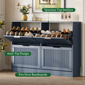 Anymaple HLG291 blue 4-door shoe cabinet - product view 6