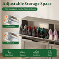 Anymaple HLG291 gray 4-door shoe cabinet - product view 4