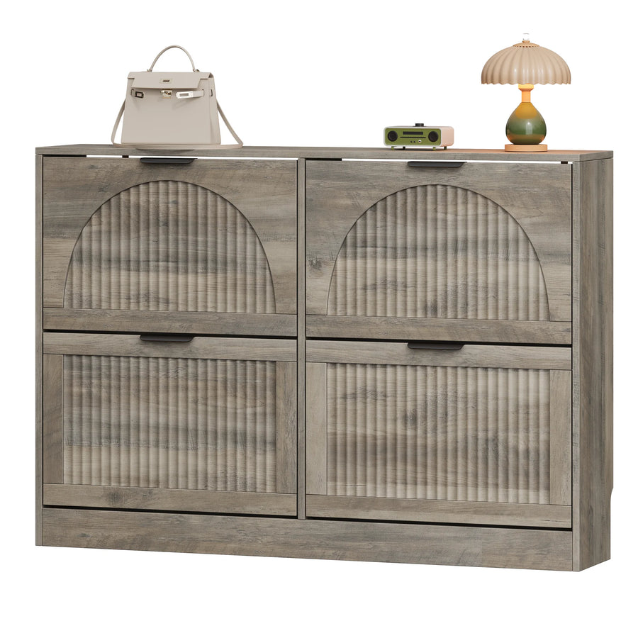 Anymaple HLG291 gray 4-door shoe cabinet - product view 8