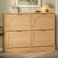 Anymaple HLG291 oak 4-door shoe cabinet - product view 1