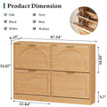 Anymaple HLG291 oak 4-door shoe cabinet - dimensions