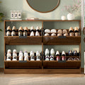 Anymaple HLG291 walnut 4-door shoe cabinet - product view 2