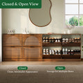 Anymaple HLG291 walnut 4-door shoe cabinet - product view 7