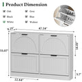 Anymaple HLG291 white 4-door shoe cabinet - dimensions