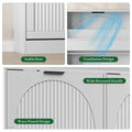 Anymaple HLG291 white 4-door shoe cabinet - product view 5
