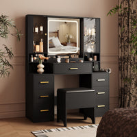 Illume Makeup Vanity Desk with Mirror and LED Lights