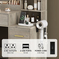 Illume Makeup Vanity Desk with Mirror and LED Lights
