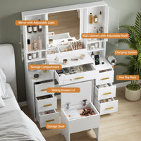 Illume Makeup Vanity Desk with Mirror and LED Lights