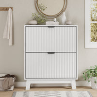 Linea Shoe Cabinet with 2 Flip Drawers