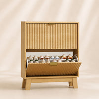 Linea Shoe Cabinet with 2 Flip Drawers