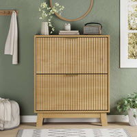 Linea Shoe Cabinet with 2 Flip Drawers