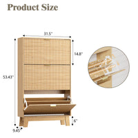 Anymaple oak shoe cabinet dimensions measuring 31.5 inches wide and 53.43 inches high