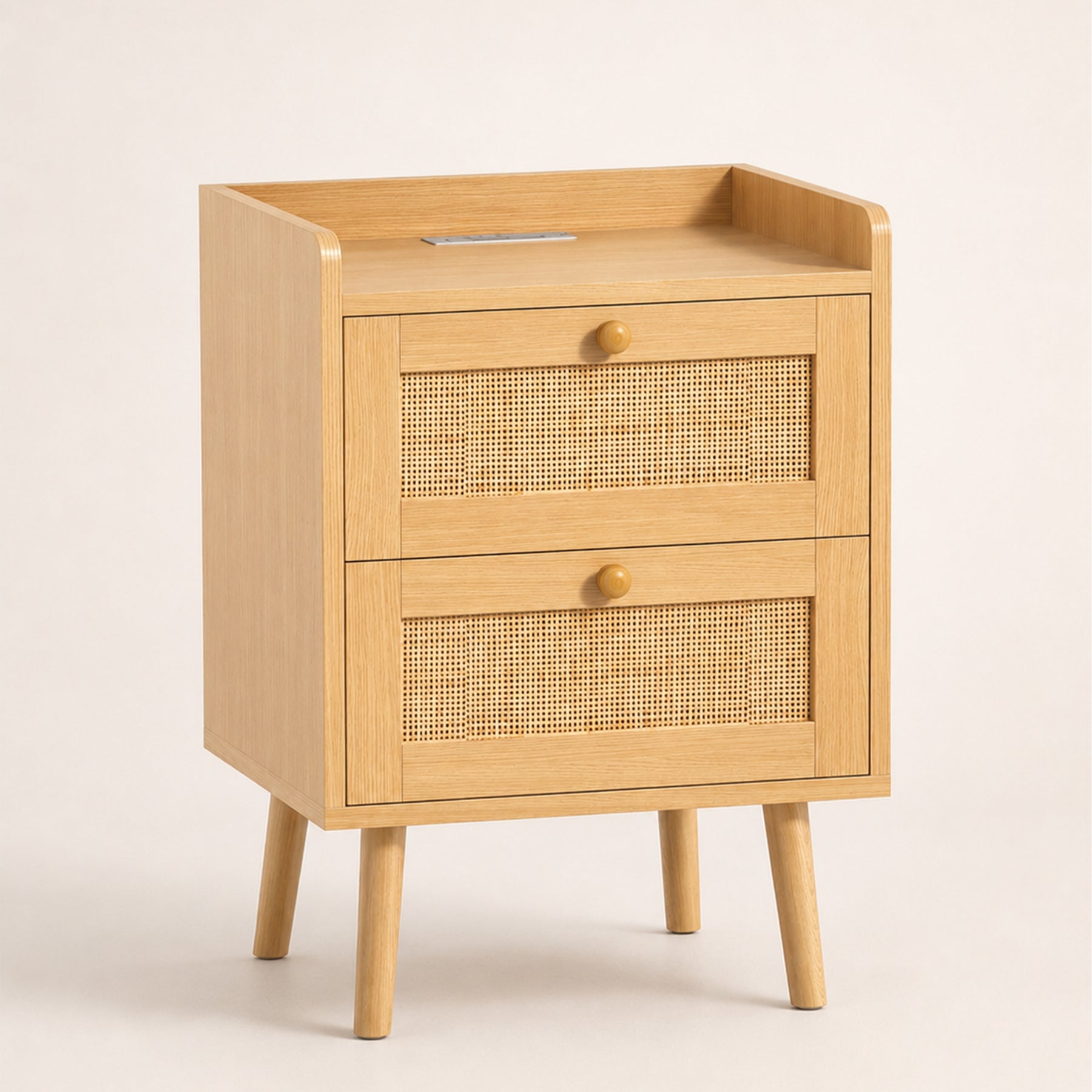 Caneva Nightstand with Charging Station