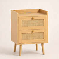 Caneva Nightstand with Charging Station
