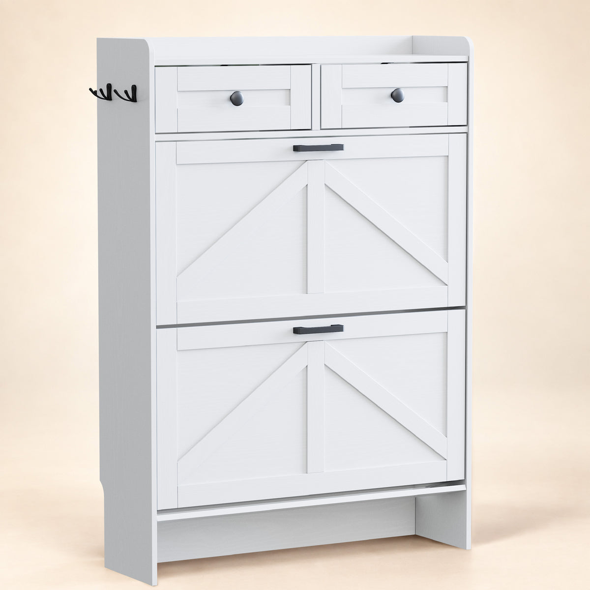 Newport Collection 2-Door Shoe Cabinet | Anymaple